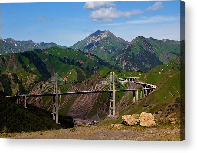 Tranquility Acrylic Print featuring the photograph Bridge #1 by Zhouyousifang
