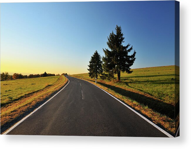 Scenics Acrylic Print featuring the photograph Country Road #1 by Raimund Linke