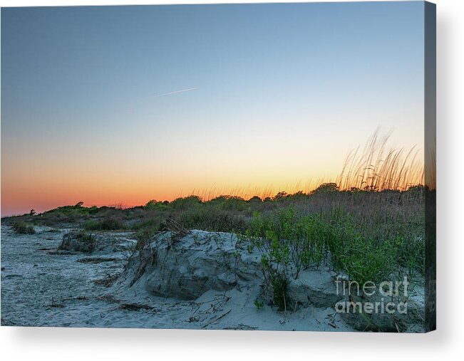 Sunset Acrylic Print featuring the photograph Day at the Beach #1 by Dale Powell
