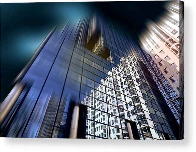 Rotterdam Acrylic Print featuring the photograph Dynamic Architecture #1 by Erhard Batzdorf