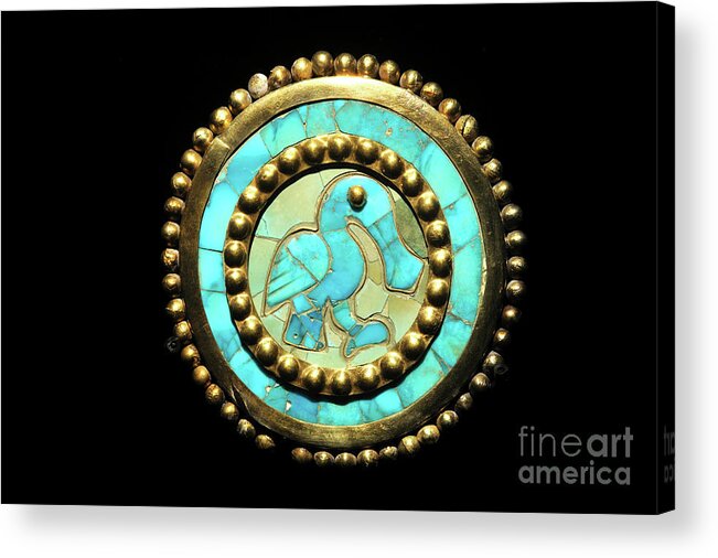 3rd Century Ad Acrylic Print featuring the photograph Ear Flap From Lord Of Sipan's Tomb #1 by Marco Ansaloni / Science Photo Library