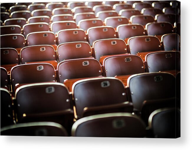 Empty Acrylic Print featuring the photograph Empty Stadium Seats #1 by Momo Productions