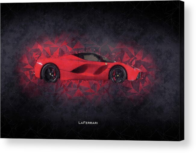 Laferrari Acrylic Print featuring the digital art Ferrari LaFerrari by Airpower Art