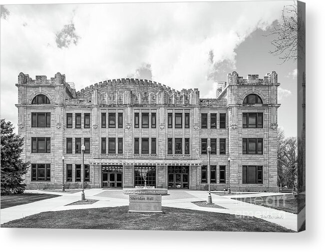 Fort Hays State Acrylic Print featuring the photograph Fort Hays State University Sheridan Hall by University Icons