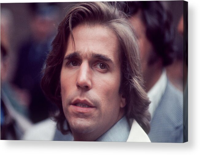 Close-up Acrylic Print featuring the photograph Henry Winkler #1 by Art Zelin