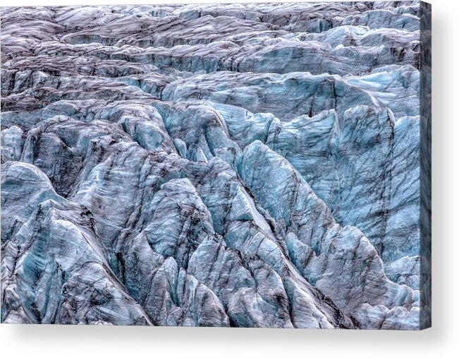 Drone Acrylic Print featuring the photograph Iceland Glacier by David Letts