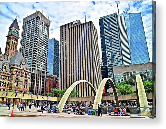 Toronto Acrylic Print featuring the photograph In the Heart of Toronto #1 by Frozen in Time Fine Art Photography