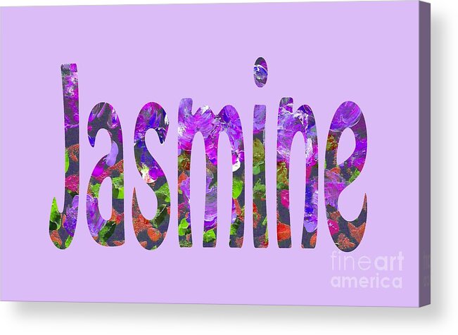 Jasmine Acrylic Print featuring the digital art Jasmine by Corinne Carroll