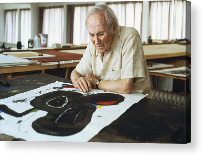 Art Acrylic Print featuring the photograph Joan Miro #1 by Rapho Agence