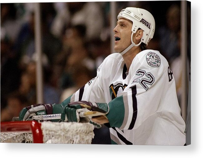 Anaheim Mighty Ducks Acrylic Print featuring the photograph Ken Baumgartner #1 by Elsa