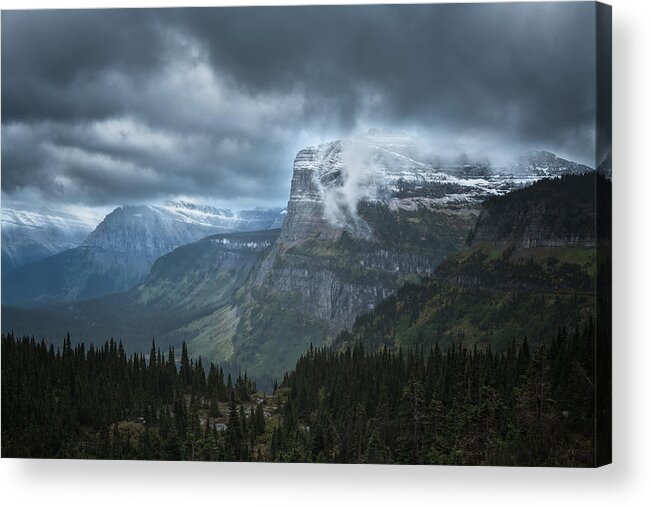 Mist Acrylic Print featuring the photograph Mountain View (glacier National Park) #1 by Yy Db