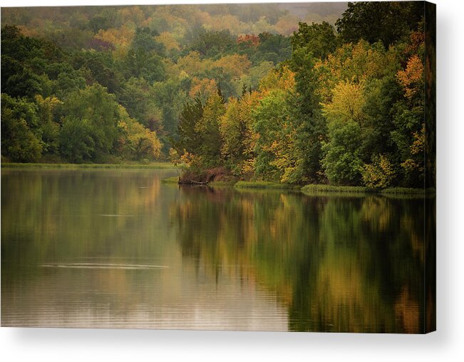 Johnson County Acrylic Print featuring the photograph October Reflections Oct 2nd by Jeff Phillippi