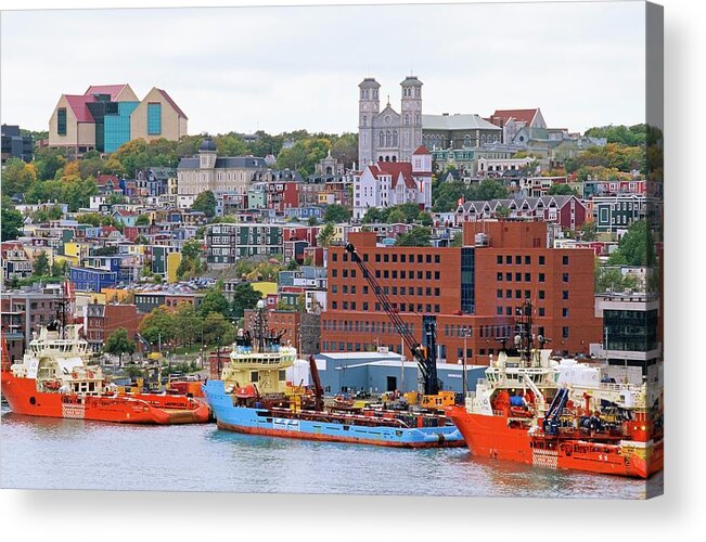 Water's Edge Acrylic Print featuring the photograph Overview Of Historic Saint Johns #1 by Bilderbuch  / Design Pics