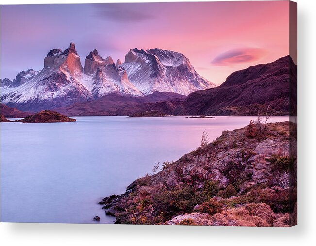 Scenics Acrylic Print featuring the photograph Patagonia Sunrise #1 by Helminadia