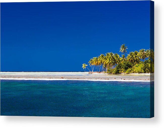 Trees Acrylic Print featuring the photograph Perfect Tropical Beach In Maldives #1 by Levente Bodo