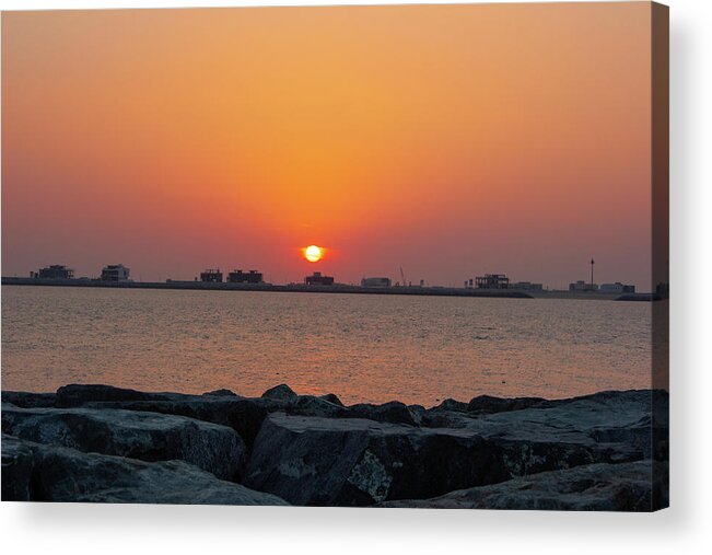 Sunset Landscape Acrylic Print featuring the photograph Pier Sunset #2 by Rocco Silvestri