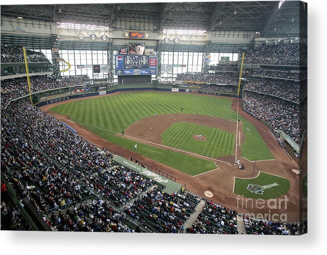 Wisconsin Acrylic Print featuring the photograph Pittsburg Pirates V Milwaukee Brewers by Jonathan Daniel