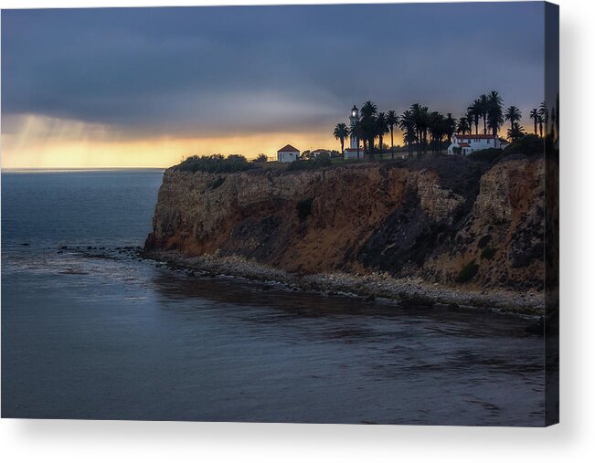 Architecture Acrylic Print featuring the photograph Point Vicente Lighthouse at Sunset #1 by Andy Konieczny