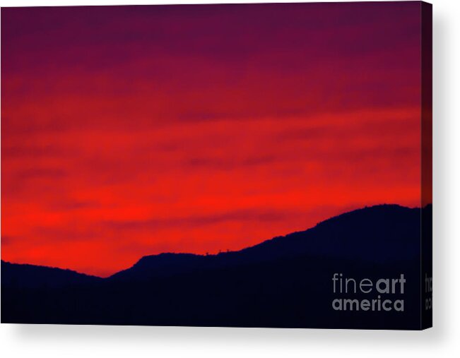Sunset Acrylic Print featuring the photograph Red Sky Sunset #1 by Xine Segalas