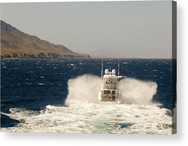 Fishing Boats Acrylic Print featuring the photograph Returning home #1 by David Shuler