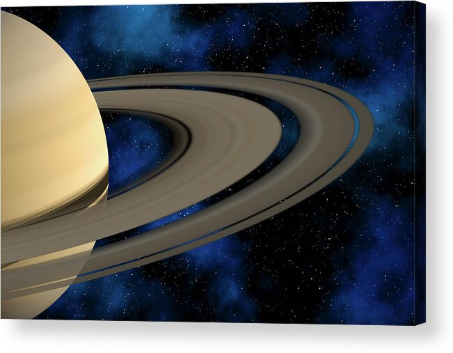Saturn Acrylic Print featuring the photograph Saturn Planet #1 by Antonio M. Rosario