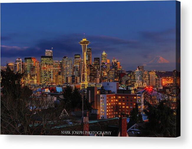 Seattle Acrylic Print featuring the photograph Seattle Skyline from Kerry Park #1 by Mark Joseph