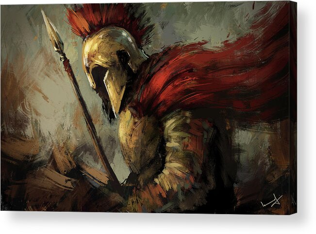 Spartan Acrylic Print featuring the painting Spartan by Imad Ud Din