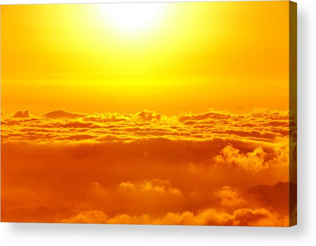 Scenics Acrylic Print featuring the photograph Sunrise In Sea Of Clouds #1 by 4x-image