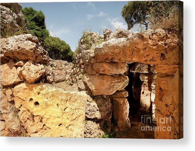 Anthropological Acrylic Print featuring the photograph Talaiotic Prehistoric Site #1 by Marco Ansaloni/science Photo Library