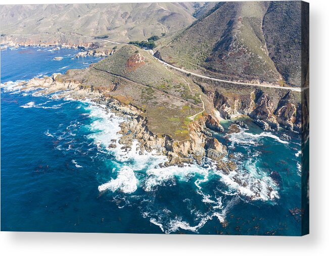 Landscapeaerial Acrylic Print featuring the photograph The Cold, Nutrient-rich Waters #1 by Ethan Daniels