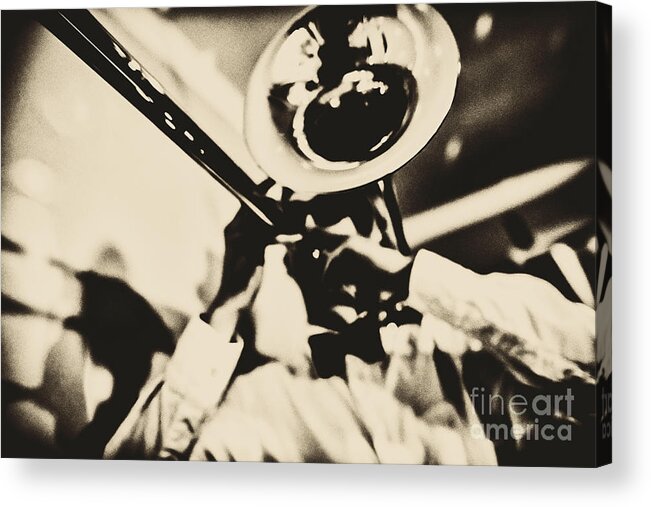 Event Acrylic Print featuring the photograph The Trombone Player #1 by Suteishi