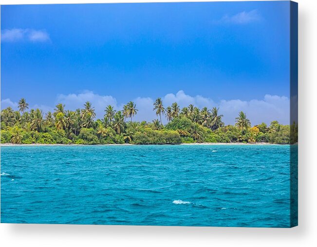 Landscape Acrylic Print featuring the photograph Tropical Beach, Island Paradise #1 by Levente Bodo