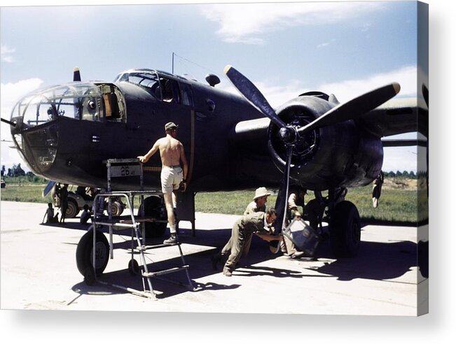 Working Acrylic Print featuring the photograph U.s. Army Air Force Base #1 by Michael Ochs Archives