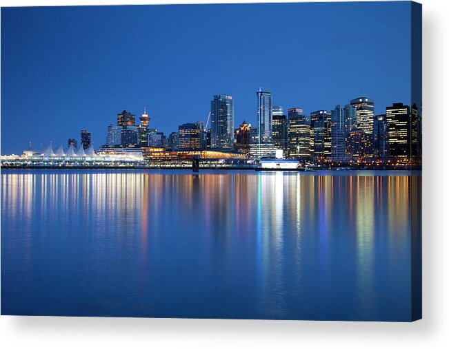 Scenics Acrylic Print featuring the photograph Vancouver Waterfront Skyline #1 by Dan prat