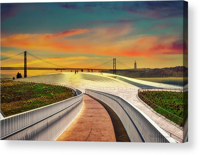 Ponte Acrylic Print featuring the photograph Ponte 25 de Abril by Micah Offman