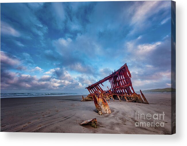 Shipwreck Acrylic Print featuring the photograph Wreck Of The Peter Iredale #1 by Doug Sturgess