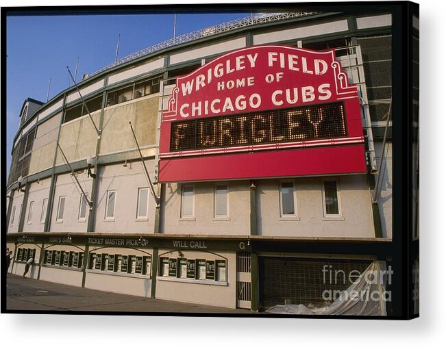 National League Baseball Acrylic Print featuring the photograph Wrigley Field by Jonathan Daniel