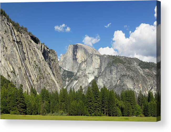 Scenics Acrylic Print featuring the photograph Yosemites Half Dome In The Springtime #1 by Gomezdavid