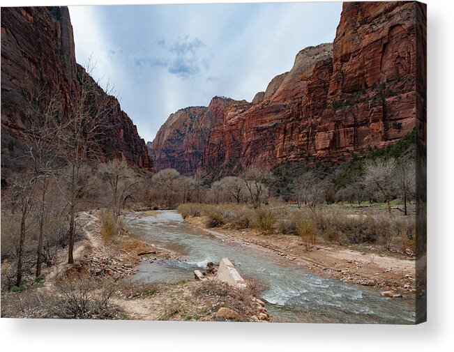 Zion Acrylic Print featuring the photograph Zion Canyon #2 by Mark Duehmig