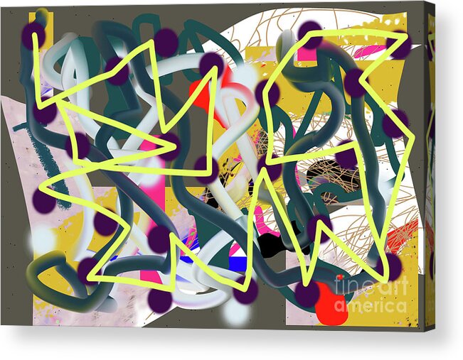 Walter Paul Bebirian Acrylic Print featuring the digital art 11-10-2018abcdefghijklmno by Walter Paul Bebirian