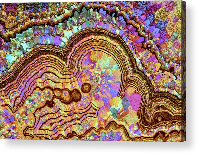 Abstract Acrylic Print featuring the photograph Agate From Brazil, Lm #14 by Bernardo Cesare
