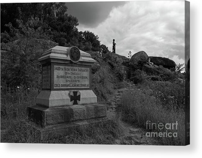 Gettysburg Acrylic Print featuring the photograph 146th New York Infantry Regiment Monument Gettysburg Battlefield by James Brunker