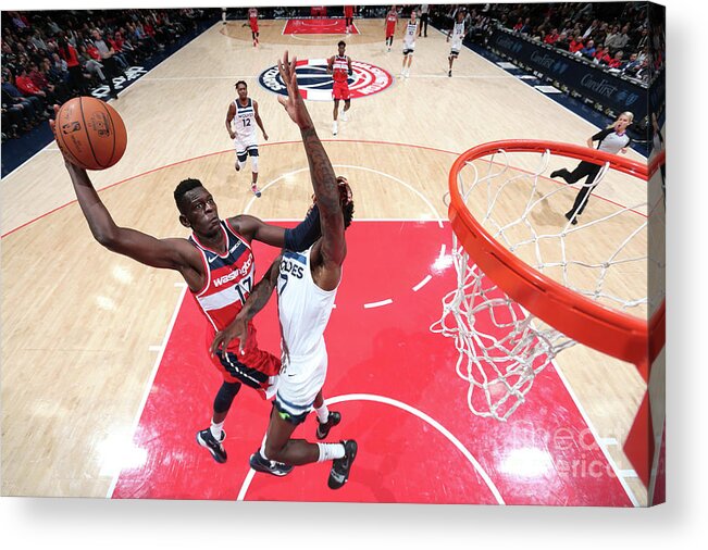 Isaac Bonga Acrylic Print featuring the photograph Minnesota Timberwolves V Washington #15 by Ned Dishman