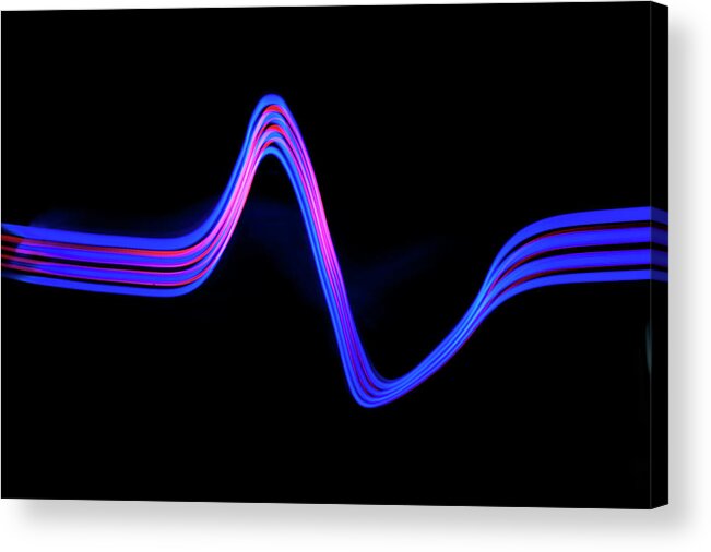 Purple Acrylic Print featuring the photograph Abstract Light Trails And Streams #17 by John Rensten