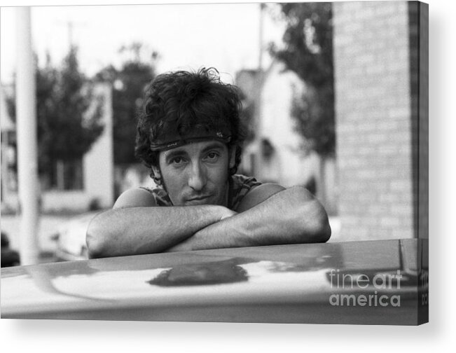 1980-1989 Acrylic Print featuring the photograph Bruce Springsteen #17 by The Estate Of David Gahr