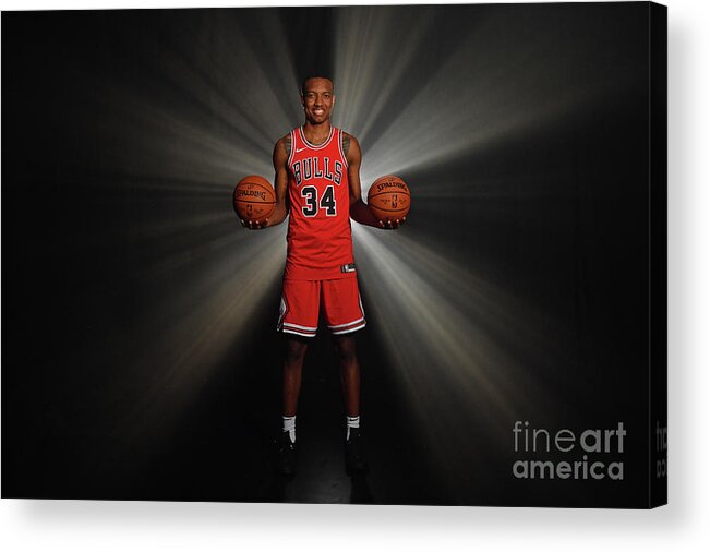 Wendell Carter Jr Acrylic Print featuring the photograph 2018 Nba Rookie Photo Shoot by Jesse D. Garrabrant