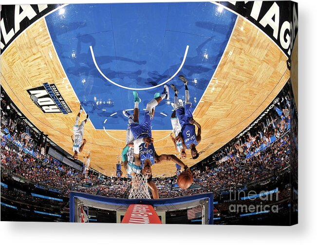 Wesley Iwundu Acrylic Print featuring the photograph Charlotte Hornets V Orlando Magic #18 by Fernando Medina
