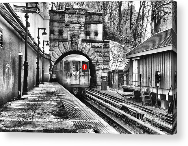 New York City Subway Acrylic Print featuring the photograph 1Scape No.2 by Steve Ember
