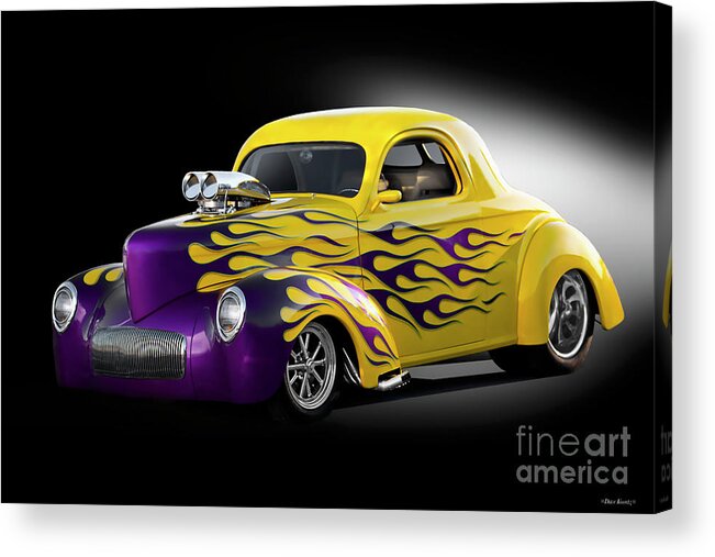 1941 Willys Coupe Acrylic Print featuring the photograph 1941 Willys Coupe 'Pro Street' #2 by Dave Koontz