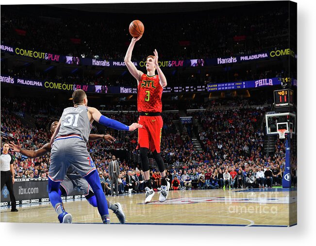 Nba Pro Basketball Acrylic Print featuring the photograph Atlanta Hawks V Philadelphia 76ers by Jesse D. Garrabrant